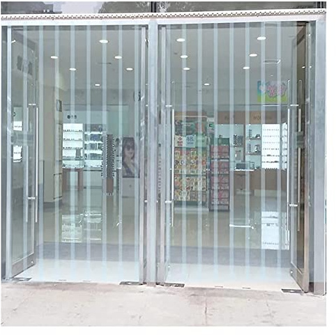 SYFXZZDS PVC Strip Curtain Slats, Plastic Curtain Strips Clear Thermally Insulated for Factory, Garage, Customized, 72 Sizes (Size : 75x220cm/29.53x86.61in)