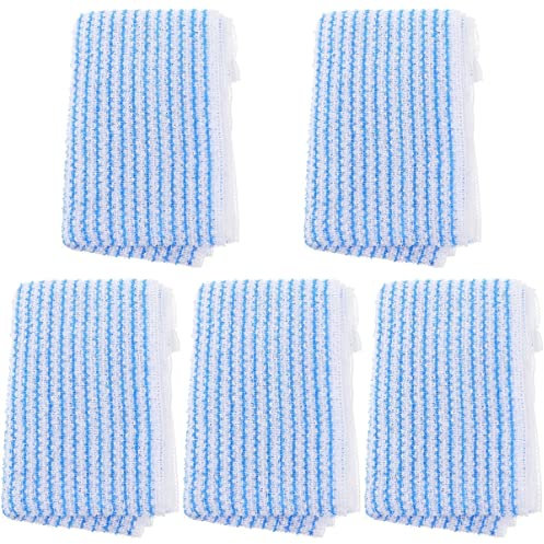 FRCOLOR 5stücke Langer Rücken-reinigungstuch Doppelseitiges Peeling-handtuch Für Erfrischendes Duscherlebnis Exfoliierendes Badetuch Für Blau