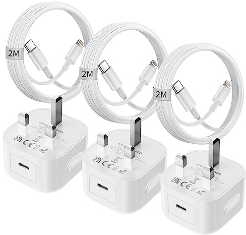 6Pack 20W PD iPhone USB C Charger Plug with 6FT USB C to Lightning Cable | [MFi Certified] iPhone USB C Fast Charger Plug and Cable for iPhone 14/13/12/11 Pro/Pro Max/XS Max/XS/XR/X/SE 2022/8