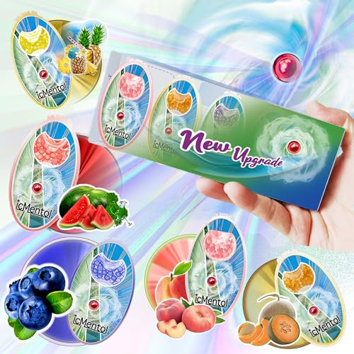icMentol - 5 Flavours Combination Pack, 5 Packs of 100pcs Menthol Ball, Menthol Capsules, Crushballs, Crush Ball