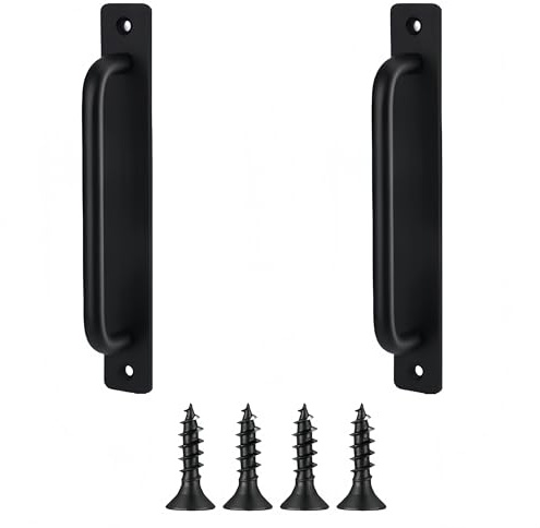 MIEGUIWOR 2 Türgriffe Schiebetüren Aluminium,Scheunentor Griff,180,Schwarz