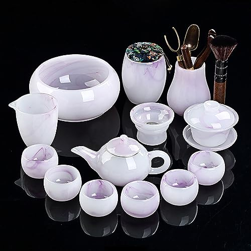 BBAUER teiera marocchina teiera giapponese Set da tè in vetro, confezione regalo teiera in porcellana giada per uso domestico(Color:I,Size:)