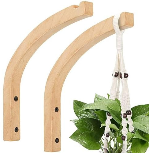 Tagtight Soporte para macetas, colgador para plantas en interiores o exteriores, soportes de pared, de pared, plantas montadas para colgar flores, campana de viento, farol