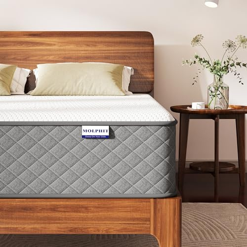 MOLPHIT Colchón 120x200 cm con Certificación Oeko-Tex - 25 cm Grosor Espuma Viscoelástica de Alta Densidad con Muelles Ensacados Individuales, 7 Zonas Soporte Lumbar Ergonómico