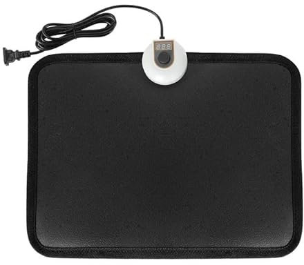 Livtribe AC 230V Beheizte Bodenmatte für Fuß, Kohlenstoffkristall Heizpad, Elektrisch Beheizte Fußwärmer für Büro, Haus (Schwarz)