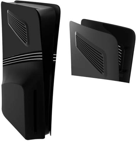 Placa Frontal Superior para PS5 Pro, Placa Frontal para Panel Trasero, Cubierta de Repuesto para Carcasa Antipolvo (Negro)