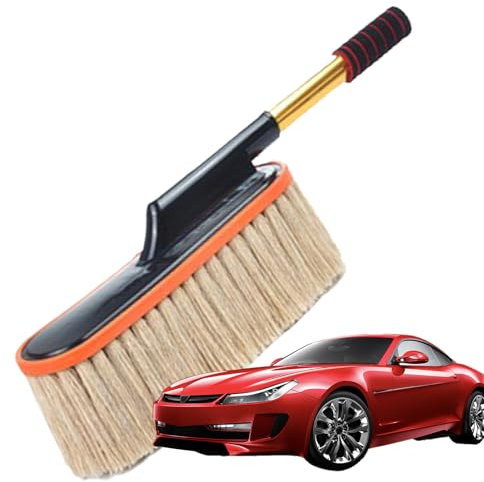 Einziehbare Autowachsbürste, Armaturenbrett-Reinigungsbürste, Auto-Detailing-Staubwedel, leichtes und ergonomisches Design, bequem zu verstauen, 70/11/12 cm, für Autos außen, Hausstaub, oder