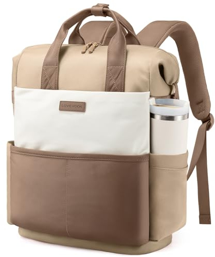 LOVEVOOK Rucksack Damen, Groß 17,3 Zoll Laptop Schulrucksack Teenager | Wasserdicht Tagesrucksäcke Backpack Women für Trinkflaschen, Lehrertasche Reiserucksack für Uni Büro