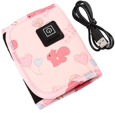 Milisten Tragbarer Flaschenwärmer für Babys aus Verbund Velours USB Betrieben Hält Milchflaschen Warm und Ist für Unterwegs und Neugeborene Zufällige Farbe