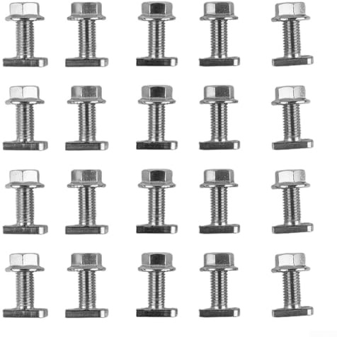 20 Pack of M8 Hammer Head Screws and Flange Nuts 304 Stainless Steel, DIN 6923 Specification, Long Lasting Durability (M8*35)