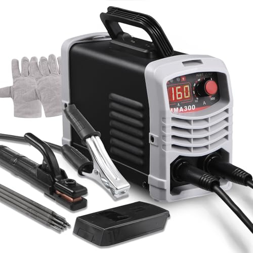JIAONE MMA300 Ultra Mini Inverter svetsmaskin, 120 A IGBT elektrod svetsmaskin, MMA/ARC handsvetsmaskin, startfunktion, kompakt, lätt, LED-skärm, överhettningsskydd