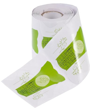 FOMIYES 100 Piezas de Papel Guía para Extensiones de Uñas en Color Verde, Fácil de Aplicar y Remover, Adecuado para Salón de Manicura Profesional