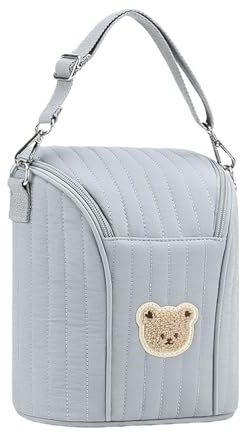 Dqsgiqe Bolsa isotérmica para biberones de niños, aislada, Ligera, para Viajes, Bolsa de Transporte para Leche Materna, Almacenamiento de Alimentos, Transporte Kita Cochecito de bebé al Aire
