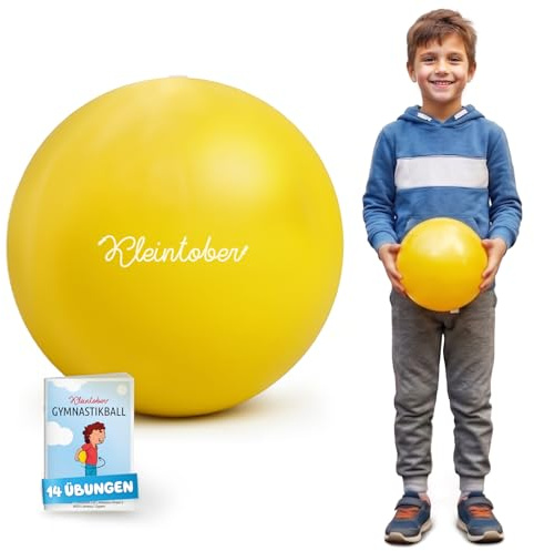 Kleintober Palla Pilates 24 cm I Palla da ginnastica con Doppia Parete Antiscivolo I Attrezzi Palestra Casa e Fitball I Ginnastica e Fitness per Tutte le Età I Ideale per Bambini Anziani e Gravidanza
