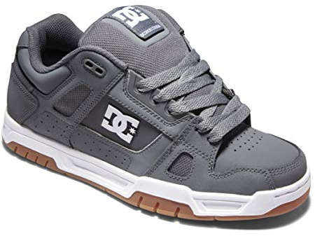 DC Zapato de patín de ciervo para hombre, Gris, goma, 38.5 EU