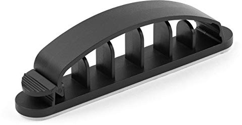 StarTech 100 Pack Cable Management Clips, Nylon (CDM6SCC) | Self Adhesive 6 Slot Cable Comb, Resusable Desktop USB/Computer/Ethernet/AV Cord Organiser, Sticky Cable Holders