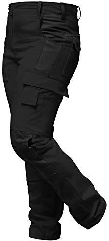 strongAnt® Pantalones de Trabajo para Mujer Eco Stretch Sorona® – Alta Cintura Slim Fit, Elásticos y Resistentes, Negro Talla 40