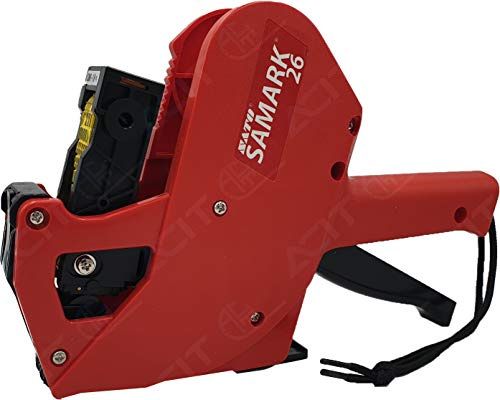 ACIT Étiqueteuse Sato Samark 8-6 caractères + 3 Rouleaux d'étiquettes. Préciseur Manuel Professionnel idéal pour la Boutique. Écriture des Prix et des Lots (6 caractères)