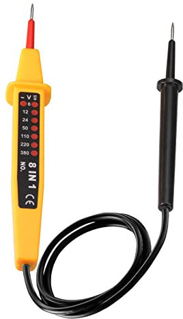 Eightwood 6V~380 V Electric Circuit Tester 8 in 1 AC/DC Voltage Detection Two Pole Probe Pen Continuity Detector Pen Meters Tester