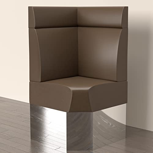 GGMMÖBEL Dallas | Gastro Eckbank | B:H 64 x 158 cm | Braun | Glatt | Kunstleder | Sitzhöhe: 78cm