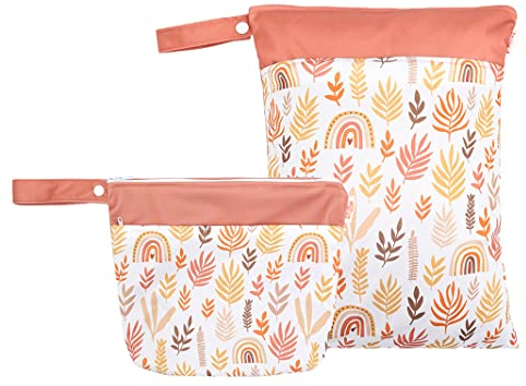 SEAUR Stoffwindeltaschen Waschbarer Nassbeutel mit Doppelter Reißverschluss Organizer-Tasche für Strände Fitness Wandern Reisen Farbe 16