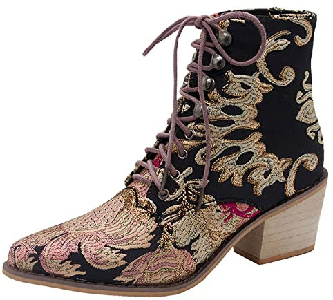 Stiefeletten Damen Klassisch Wildleder Halbstiefel Spitz Schlupfschuhe Niederung Stiefel Mit Schnalle Kurzstiefel Übergangsstiefel Halbhohe Ankle Boots Halbhoch Damenstiefel Schneestiefel K140