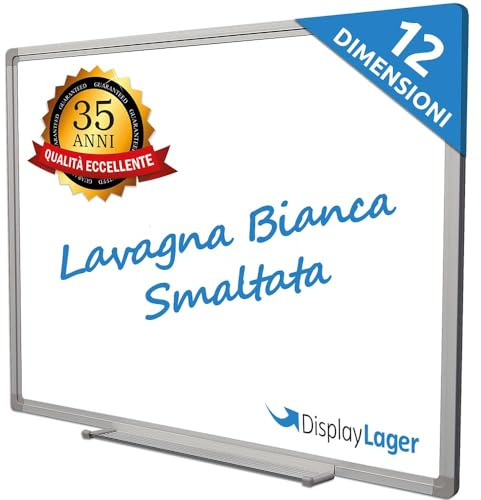 DisplayLager whiteboard magnetisk emaljerad – perfekt för kontor, skola, lärarrum, kök och seminarium, 35 års garanti (120 cm x 120 cm)