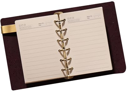 KISSKI·H Olvido Notizbuch mit individuellem Logo, A7, nachfüllbare Tasche, 6-Ringbuch, Reise-Notizbuch, personalisierbar, kleine Tagebücher, Geschenke für Damen/Herren, personalisierbar, Dunkelbraun