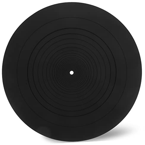 Antistatikmatte aus Silikon für Plattenspieler, Schwarz, Robust | Slipmat Plattenspieler, Ersatz für Alte Pads, Hält Gerät Sauber und Stabil