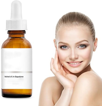 Retinol 1% in Squalane,Anti-Wrinkle Serum,Retinol Serum,Anti Aging Gesichtsserum Feuchtigkeitsspendendes Anti-Falten Gesichts serum Skincare Gesichtsserum Feuchtigkeitsspendend für Alle Hauttypen