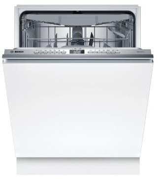 Bosch - Lavavajillas Totalmente Integrable, Serie 4, 60 cm. de ancho, 14 servicios, 3ª bandeja, Home Connect, Motor Eco Silence, Blanco, SMV4ECX28E