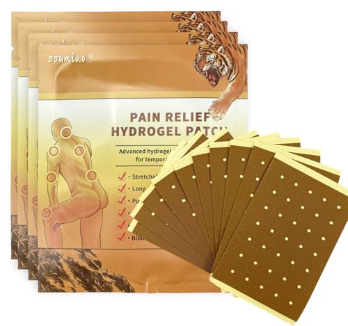 40pcs SSUMIAO Pain Relief Patches, All Natural Tiger Heat Patches Ultra Strength, Neck, Shoulder, Joint &Knee Pain Relief,Heat Patches for Pain Relief，Lower Back Pain Relief with Long-Lasting Heat