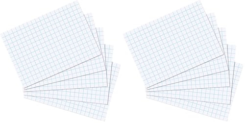 herlitz Karteikarte A6, kariert, weiß, 100 Stück (Packung mit 2)