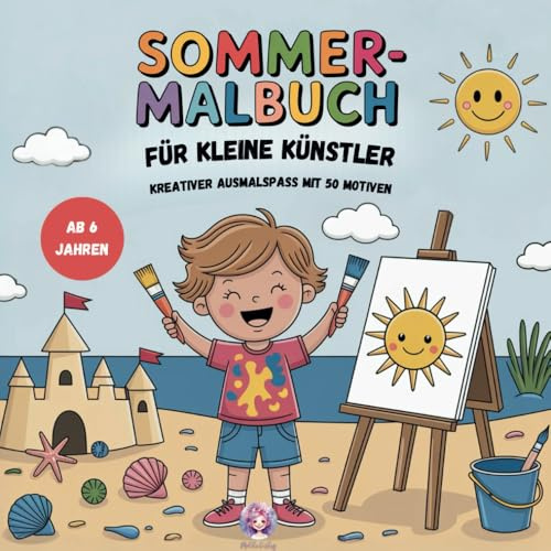Sommer-Malbuch für kleine Künstler: Kreativer Ausmalspaß mit 50 Motiven für Kinder ab 6 Jahren (Bunt durchs Jahr - Malbücher für jede Jahreszeit)