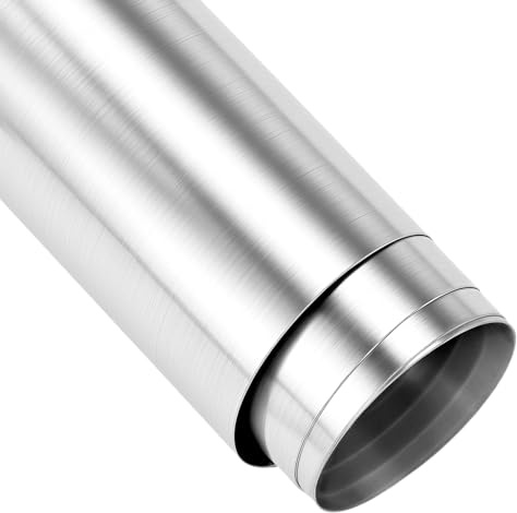 QWORK® 30,5 x 155 cm Lámina de Vinilo Cromado Espejo Brillante, Papel Espejo Autoadhesiva para Vehículos, Decoración y Manualidades