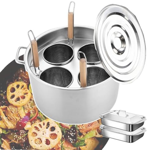 Set per cucinare spaghetti e tagliatelle commerciali con 2 teglie da forno, pentole per la pasta e pentole da brodo con cestello scolapasta e coperchio sospeso, pentola per la cottura a vapore con div