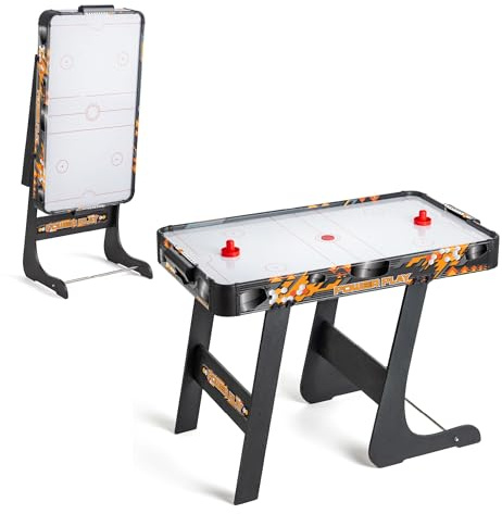 Powerplay Table de Hockey pneumatique Pliable de 0,9 m pour Enfants et Adultes, compacte et Portable, Rangement Facile, Cadeau pour garçons et Filles
