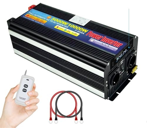 Transformateur Onduleur 12 V 24 V vers 220 V 8000 W 10000 W Convertisseur De Tension CC vers CA Affichage LED Alimentation Solaire pour Voiture(24V 10000W B 60Hz)