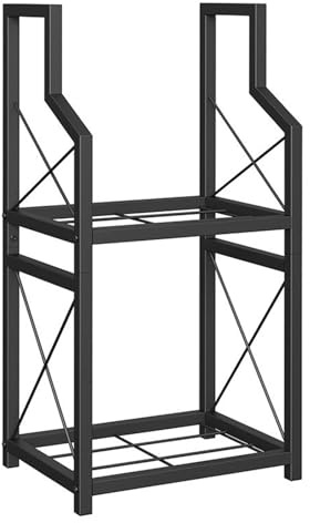 Xanorrg Firm Steel Log Storage Rack Two Layer Organization Compact Structure Direct Current Neat Permanent Construction Two Layer Wood Rack