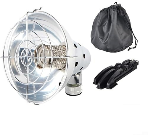 PureBowlic Portable Outdoor Gas Heater, Compact Camping Stove for Tent Fishing Hiking, Efficient Iron for MINI Warmer with Protection, Lightweight 285g/ Natural Iron Finish for Cold Weather(1 silver)