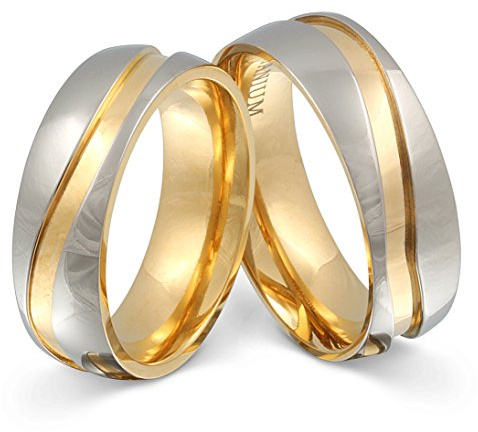 Juwelier Schönschmied - Zwei Titanringe Partnerringe Hochzeitsringe Titan inkl. persönliche Lasergravur LANrT11HH - Almada