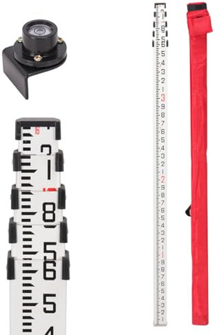 GEOLENI Asta telescopica in alluminio a 5 sezioni con custodia per il trasporto (4,5 m)