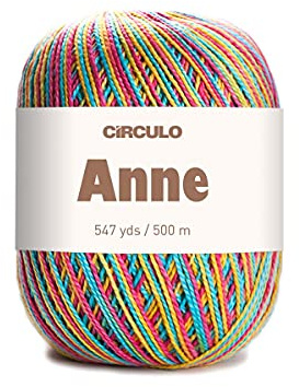 Circulo Anne 9976 - Ovillo de lana 100% algodón mercerizado, 147 g