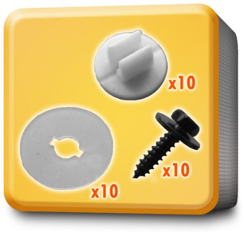 myshopx C111 - Set di protezione per il sottoscocca del motore, clip di fissaggio, viti di fissaggio, in plastica, rivetti di protezione antincastro