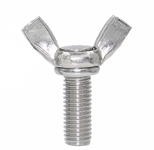 M5 x 0.8-Pitch Wing Bolt, 16mm Length Carbon Steel Butterfly Screw Wing Bolt Machine Fastener (10Pcs)
