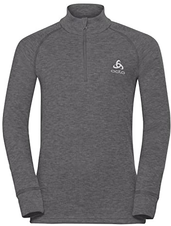 Odlo Kids Functional long-sleeve shirt with zipper ACTIVE WARM ECO, odlo steel grey melange, 128