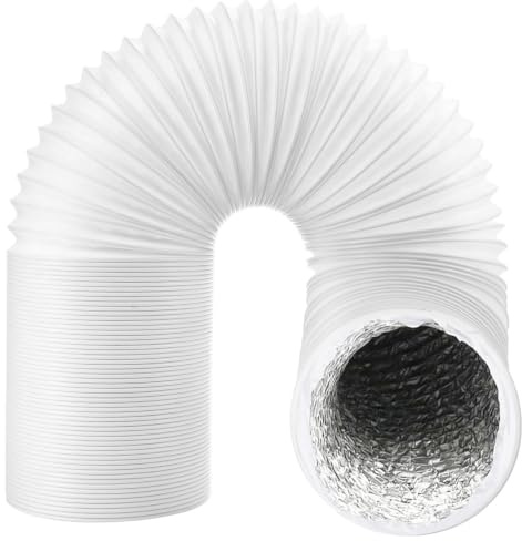 SPARES2GO Universal Air Con Flexible Vent Hose, 3m 5 125mm | AC Conditioning Unit, Conditioner Extension, Duct Pipe, Aluminium Foil Insulated