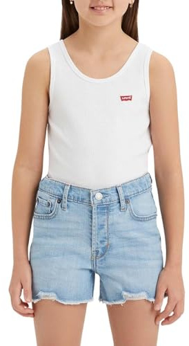 Levi's Lvg Meet And Greet - Canottiera a Coste, Colore: Bianco Brillante, Bianco Brillante, 5 Anni