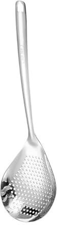 Schaumlöffel & Abseihlöffel aus Edelstahl | Ergonomischer Griff & Aufhängeöse | Küchenhelfer für Nudeln, Suppen & mehr