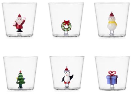 Ichendorf Christmas Tales Set 6 Tumbler acqua, decori assortiti